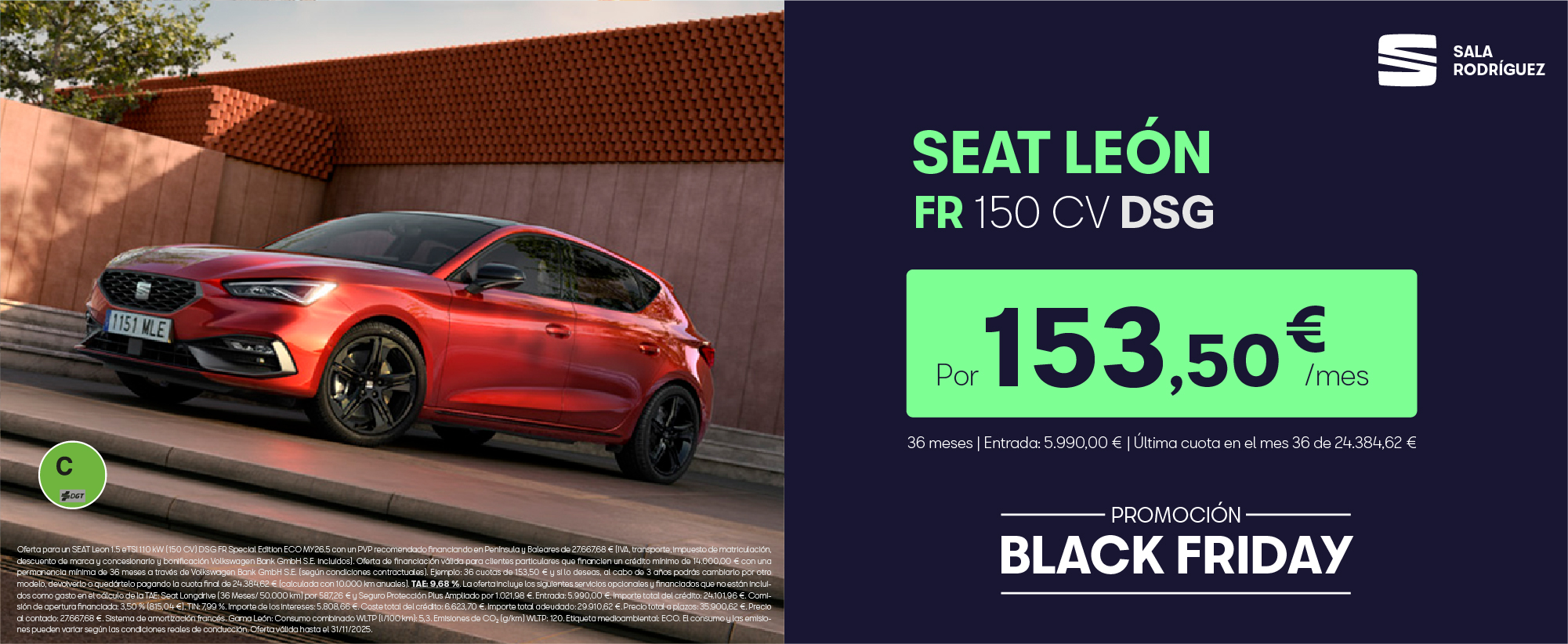 ¡Solo este mes! SEAT Leon Hibrido por 154€/mes*